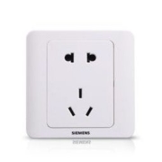 SIEMENS 西门子 远景系列 5UB01061CC1 10A五孔插座面板 雅白色 *3件