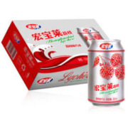 宏宝莱 荔枝味汽水 330ml*24罐 *2件