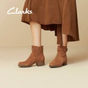 双11预售！Clarks 其乐 Marana Amber 女士复古英伦圆头低跟短靴