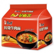 康师傅 红烧牛肉 五连包 方便面 610g