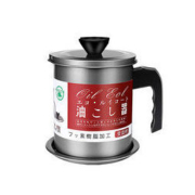 白菜价：科翼 家用不锈钢过滤网带盖滤油壶 1.4L