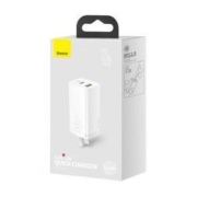 22点开始： BASEUS 倍思 GaN Lite二代 氮化镓充电器 65W 白色