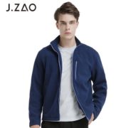 休闲百搭！PLUS会员！J.ZAO 京造 100004326043 男士摇粒绒外套