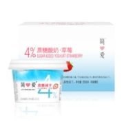 简爱 草莓果粒 4%蔗糖酸奶 135g *4杯 *4件 + 北海牧场 0蔗糖酸奶 100g*3杯*4份