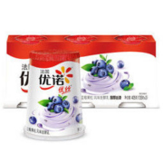 优诺（yoplait）优丝 蓝莓果粒风味发酵乳 135g*3 低温酸奶生鲜 *12件