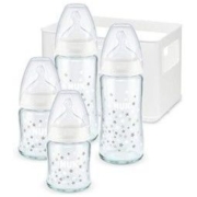 NUK 10225128 入门级玻璃套装 （奶瓶4个+硅胶奶嘴+奶瓶盒）