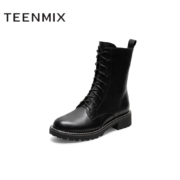 聚划算百亿补贴：Teenmix  天美意 女鞋  复古绑带马丁靴
