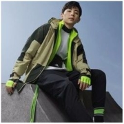历史低价： adidas 阿迪达斯 GF4013 男款工装风连帽夹克