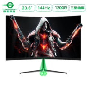 百亿补贴： TITAN ARMY 泰坦军团 N24SK-Plus 24英寸曲面显示器 144Hz