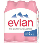 evian 依云 矿泉水 1.5L*6瓶 整箱装 *3件