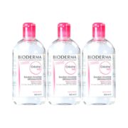 预售！黑卡会员！BIODERMA 贝德玛 舒妍多效卸妆水 500ml 粉水*3瓶