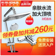 KOHLER 科勒 K-77365T-4-CP 亲氧水随心雨 双花洒淋浴套装