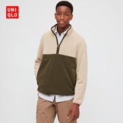 历史低价！ UNIQLO 优衣库  男士摇粒绒半拉链套头衫