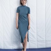 ZARA 01044627400 凸纹装饰连衣裙
