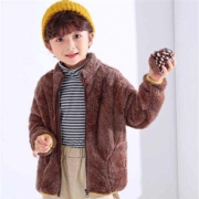 慢津贴：科普克 儿童珊瑚绒拉链外套 80-150cm