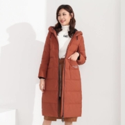 千仞岗 女士 加厚保暖 过膝长款 羽绒服