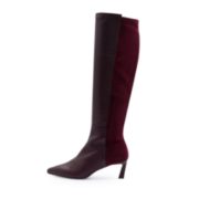 21日黑卡会员！STUART WEITZMAN 斯图尔特·韦茨曼 DEMI 55系列 女士垂坠线条感斜跟尖头中筒靴