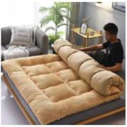 贝思羊 羊羔绒床垫 棕驼 150*200cm
