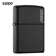 美国原产 Zippo 黑哑漆Logo 复古风打火机