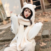Teamifer 缇米芬 熊耳朵围巾 女 多色可选