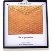 Unwritten 小蜜蜂项链耳钉套装