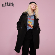 elf sack 妖精的口袋 19413049A 女士赫本风毛呢大衣
