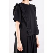 黑卡会员！意大利McQ By Alexander McQueen/ 麦蔻 女士花边V领短袖T恤