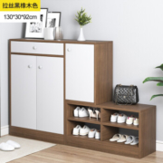 立太 家用门口玄关柜一体式柜子 拉丝黑橡木130cm