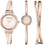 Anne Klein 安妮·克莱恩 AK/3292BKST 施华洛世奇水晶 女士手镯手表套装 到手263.6元
