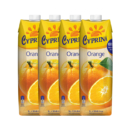 地中海塞浦路斯进口 塞浦丽娜（Cyprina）橙汁100%纯果汁 1L*4瓶 果汁饮料 整箱