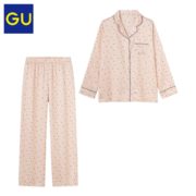 GU 极优 323761 女装缎纹睡衣家居服套装