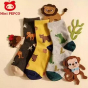 PEPCO 小猪班纳 秋冬男女童纯棉加厚中筒袜 3双