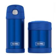 26日10点！黑卡会员！Thermos 膳魔师 儿童双层真空绝缘不锈钢保温杯355ml+食物罐290ml套装