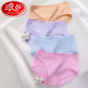 Langsha 浪莎 61082-4 女士抗菌棉质内裤 4条装 *2件