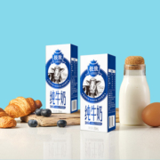 3.6g天然乳蛋白：三元 极致全脂纯牛奶 250mlx12盒