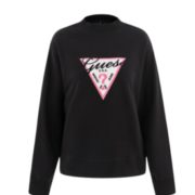 21日0点、黑卡会员！ GUESS × BLACK PINK联名 女士手写白底LOGO圆领卫衣