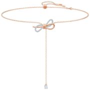 3日0点黑卡会员！SWAROVSKI 施华洛世奇 LIFELONG BOW 蝴蝶结Y形项链 镀玫瑰金