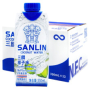 三麟 天然椰子水 泰国原装进口NFC椰青果汁 330ml*12瓶 *2件