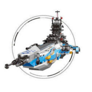 星堡积木 军事系列 XB-13001超 级宇宙战舰航母 拼装积木