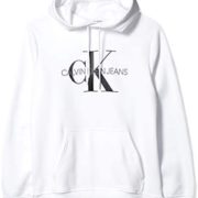 2色全尺码！Calvin Klein 卡尔文·克莱恩 男士抓绒连帽卫衣 J313457 到手￥196.86