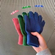慢津贴：沧沐布伊 秋冬季保暖分指 针织手套*2件