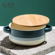 PLUS会员： 佳佰 陶瓷碗带盖深碗 6英寸
