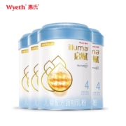 历史新低：Wyeth 惠氏 启赋蓝钻 儿童配方奶粉 4段 900g*4罐