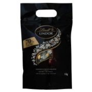 Lindt 瑞士莲 70%黑巧克力 软心巧克力球 80粒 1kg  到手￥113.81