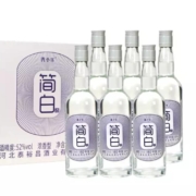青小乐 简白浓香型白酒 500ml*6瓶 * 2件