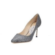 JIMMY CHOO 周仰杰 女士ROMY 85系列 闪光织物尖头高跟鞋