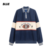 聚划算百亿补贴：BLUE bosie  秋冬卫衣  情侣款  学院风Polo领