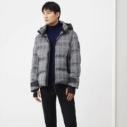 HLA 海澜之家 HWRAJ4R030A  男士休闲格纹羽绒服