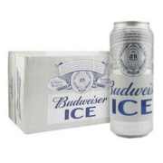 百威（Budweiser）冰啤酒 500ml*18听 整箱装 赠拉格255*12听 *2件