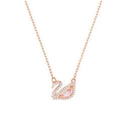SWAROVSKI 5469989 Dazzling Swan系列 镂空粉红天鹅项链